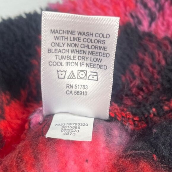 Maurices Teddy Sherpa Shorts Womens Large Red Black Plaid New WOT - Picture 9 of 9